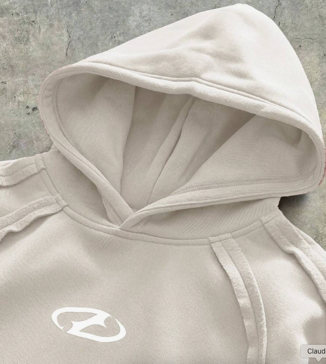 Axepeak Cream Hoodie