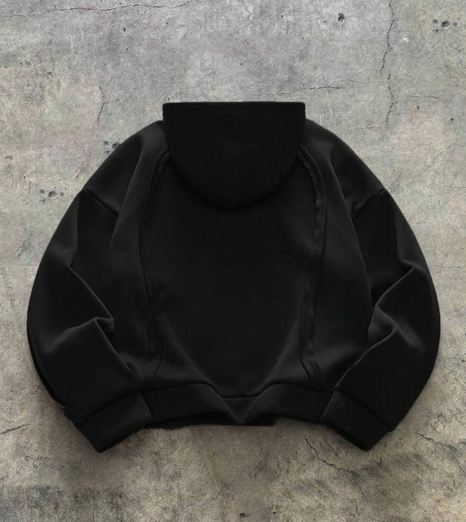 Axepeak Black Double Hooded Hoodie