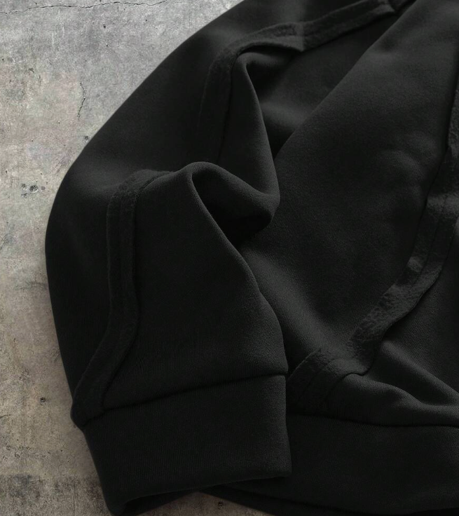 Axepeak Black Double Hooded Hoodie